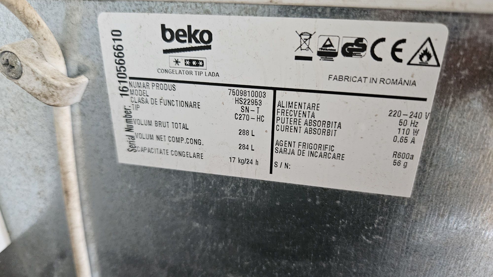 Vand Lada frigorifica Beko, 284 l, Clasa A++