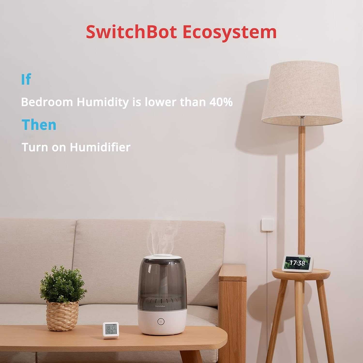 SwitchBot Bluetooth цифров  стаен термометър, хигрометър