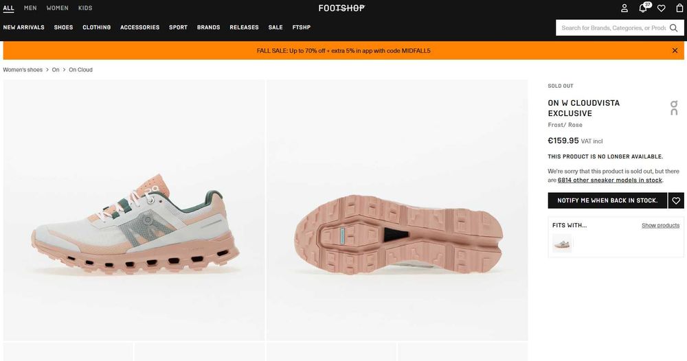 On Cloudvista Exclusive - marimea 43