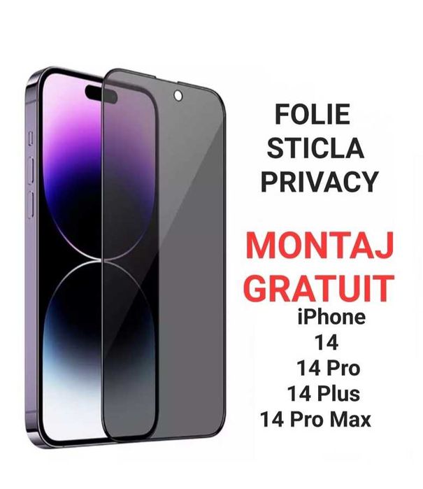 Folie de Sticla Full Privacy iPhone 17 Pro Max