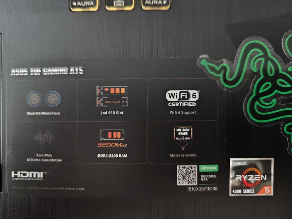 Asus tuf a15 6 cores