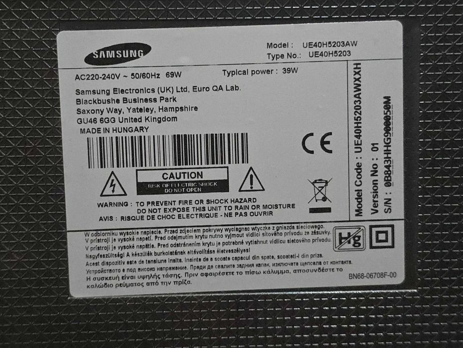 Televizor Smart LED Samsung, 101 cm, 40H5203, Full HD