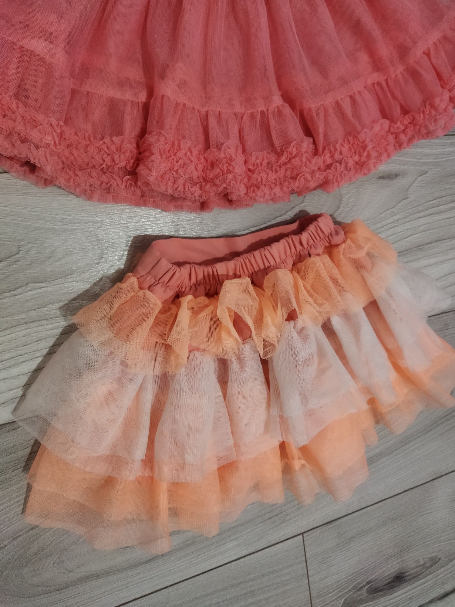 Set 2 fuste superbe tutu tulle Roz volănașe H&M fetițe 2-3 ani 98