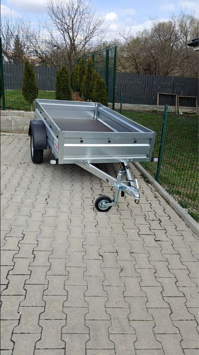 Vand remorca NOUA,inmatriculata,750kg,cu garantie,sasiu mare,singur ax