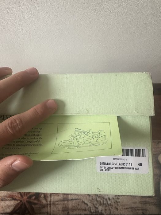 OFF-White Out Of Office "OOO" Low Tops For Walking White Dark Blue