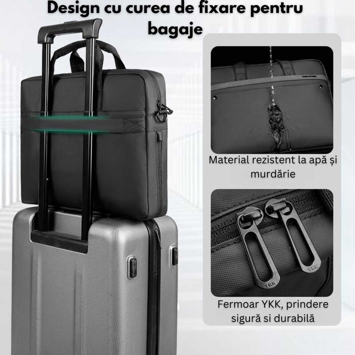 Geanta pentru Laptop si Tableta 15.6 inch, Design Elegant, Mark Ryde