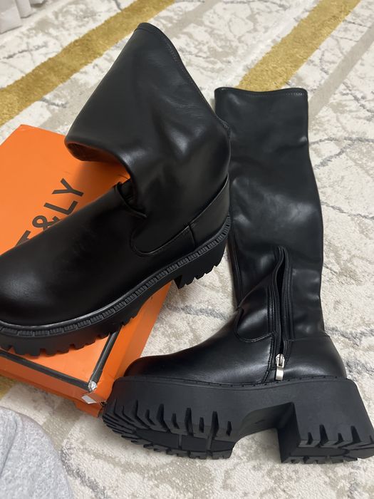 Демисезонные ботфорты 38 | Жаңа | Замок бар