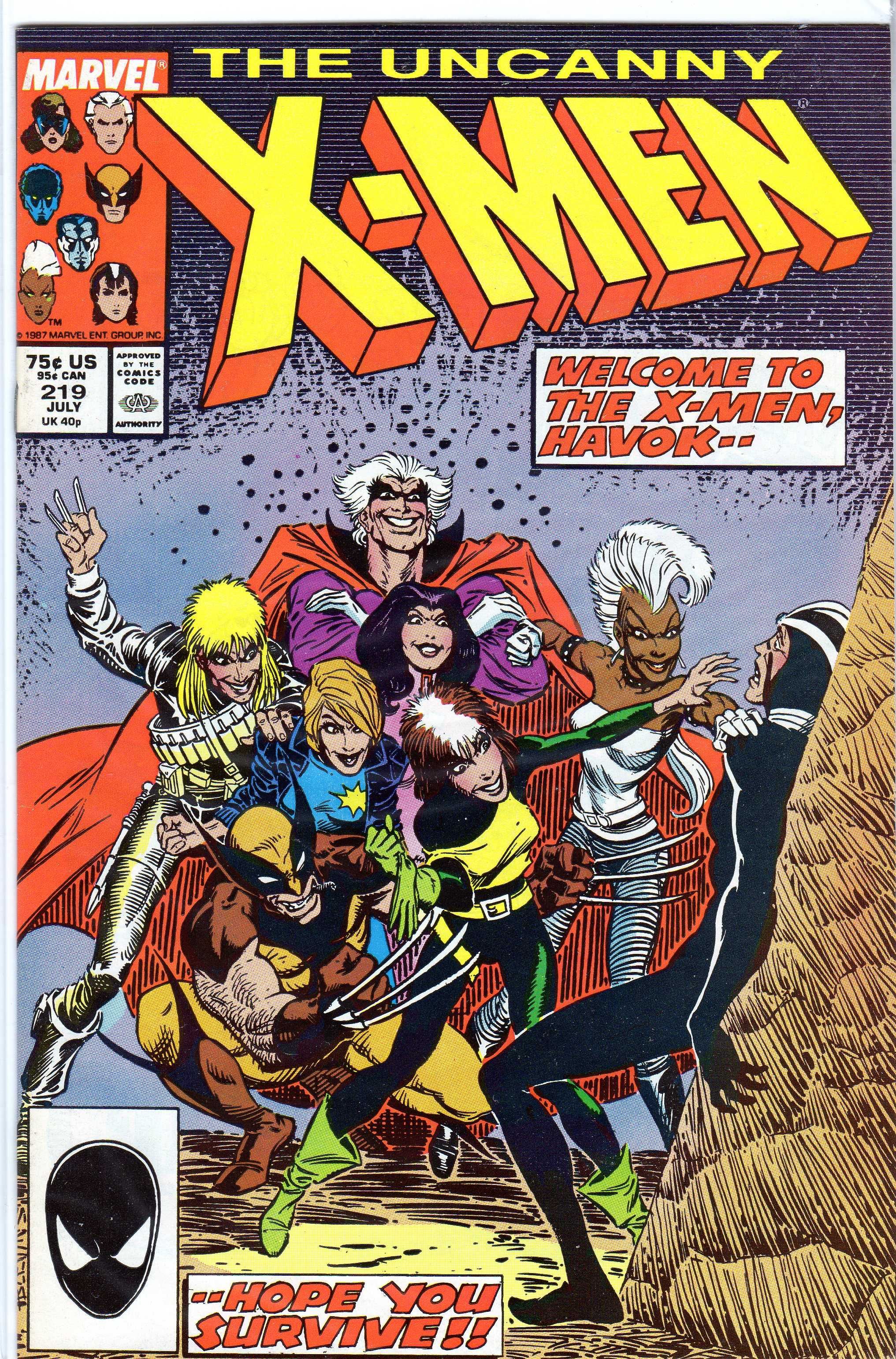 The Uncanny X-Men #219 benzi desenate americane