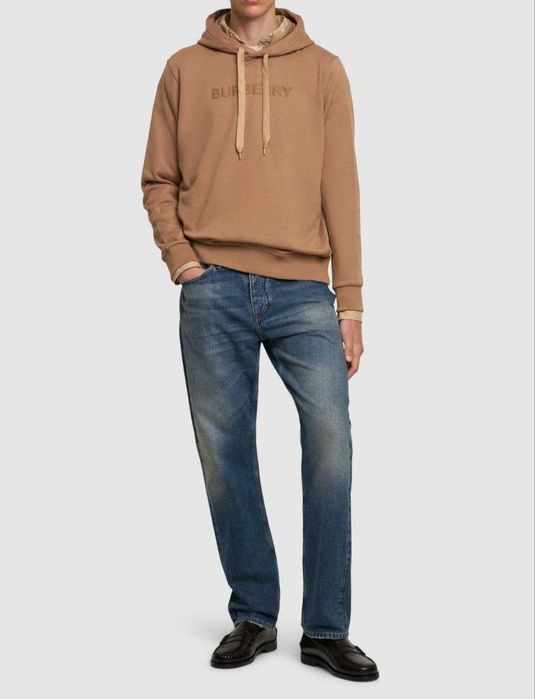 Мъжко Худи с Качулка BURBERRY кафяв цвят