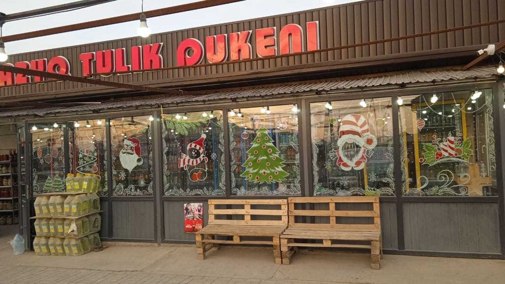 Роспись на Окнах.  Художник. Новогодняя роспись.