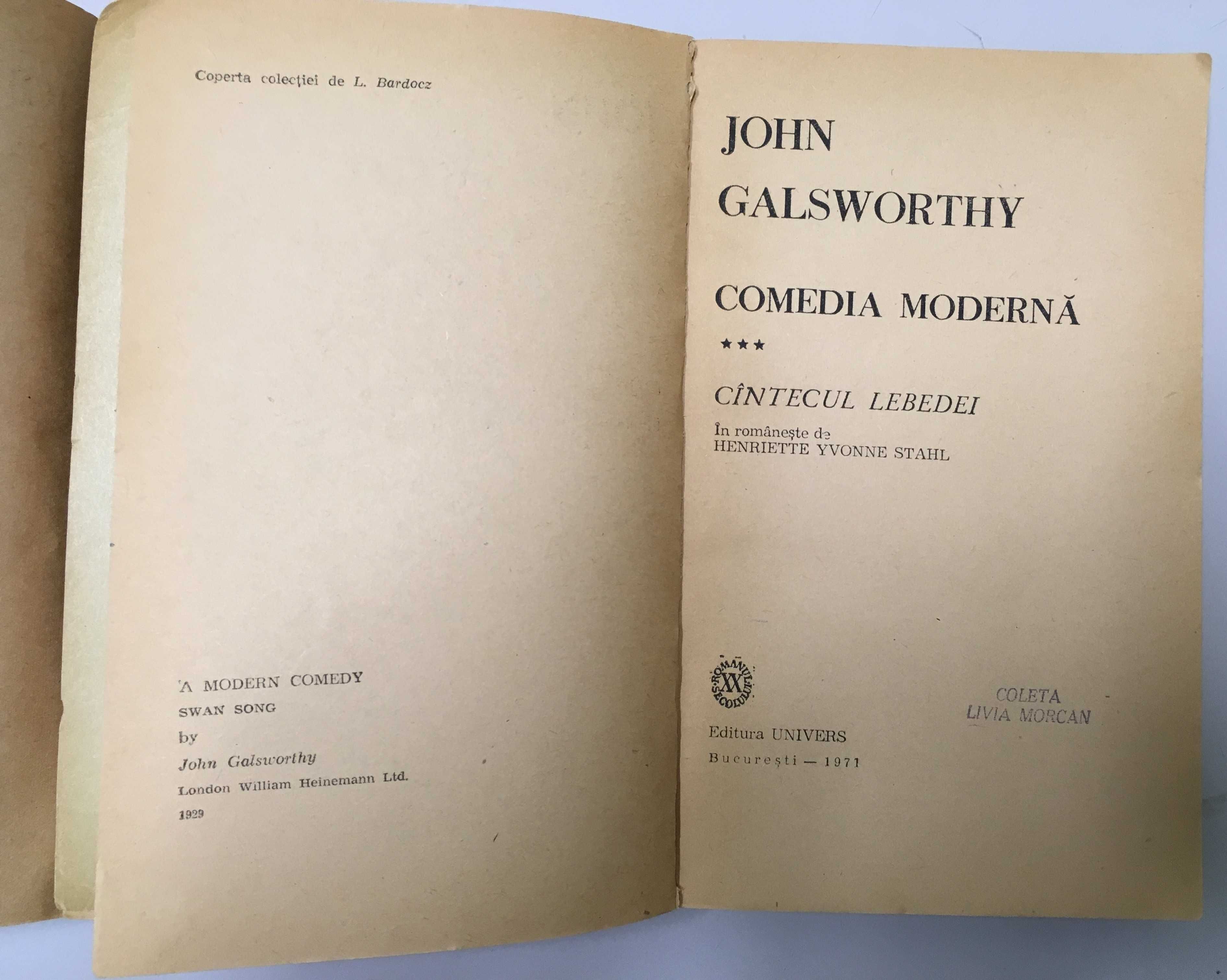 Galsworty, Comedia moderna