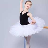 Fusta de balet tip roată, costum balet copil/adult alb/roz, body dans