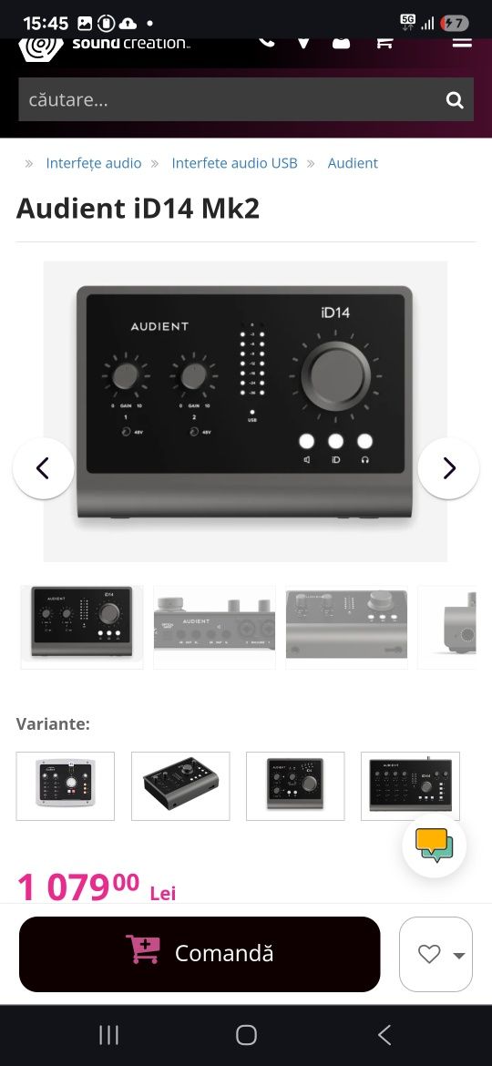 Audient iD14 Mk2 - interfață audio cu convertoare