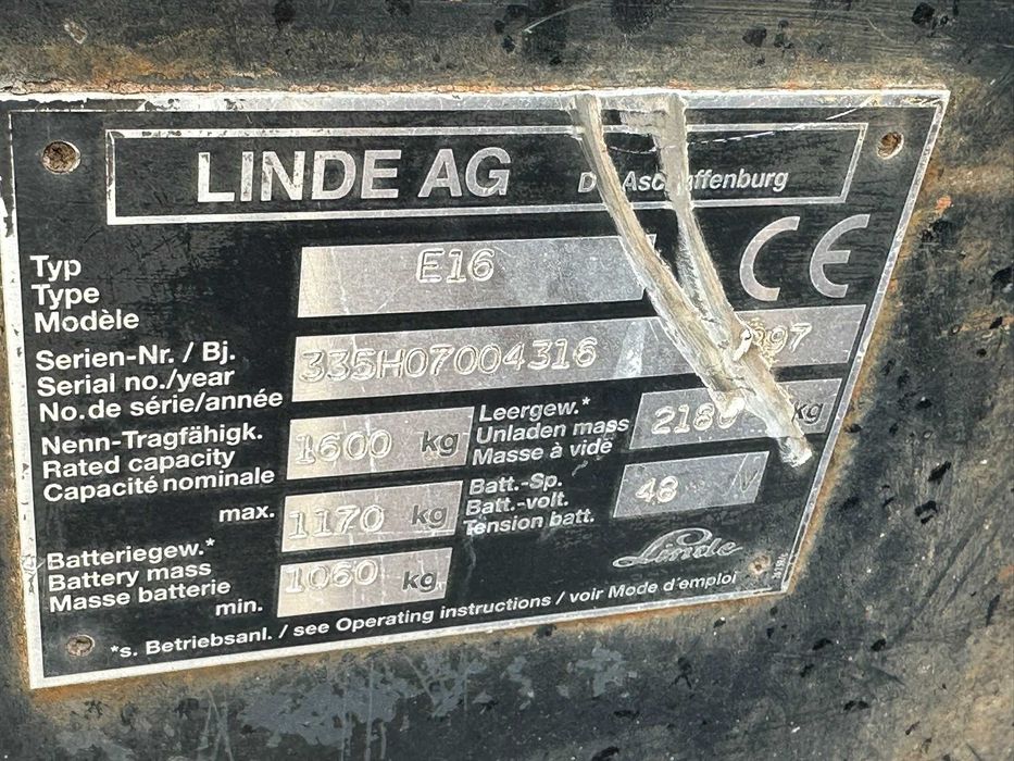 Dezmembrez stivuitor electric LINDE E16