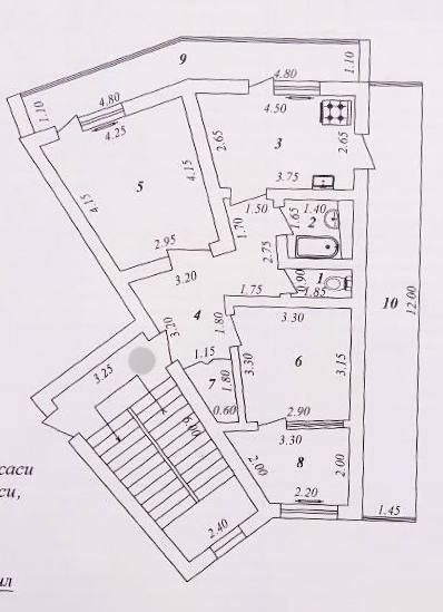 Продам квартира 2х комнат на Ц1 ул Истикбол ор: посольство Франции