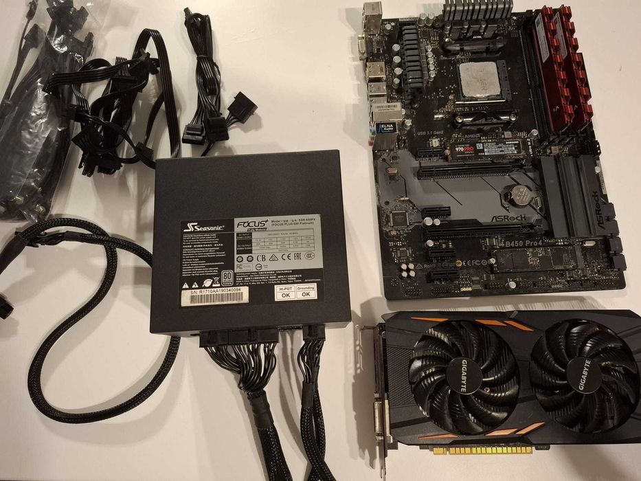 Kit PC Ryzen 2600, GTX 1050, 32GB RAM, SSD NVMe, 650W Platinum