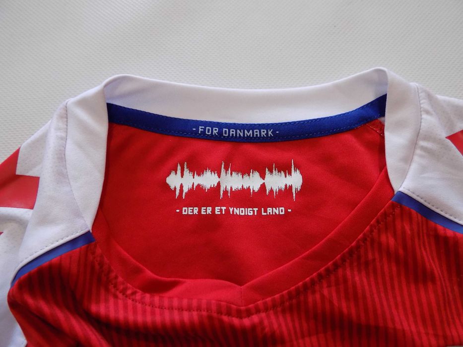 футболна тениска denmark kjaer #4 hummel екип блуза мъжка оригинална L