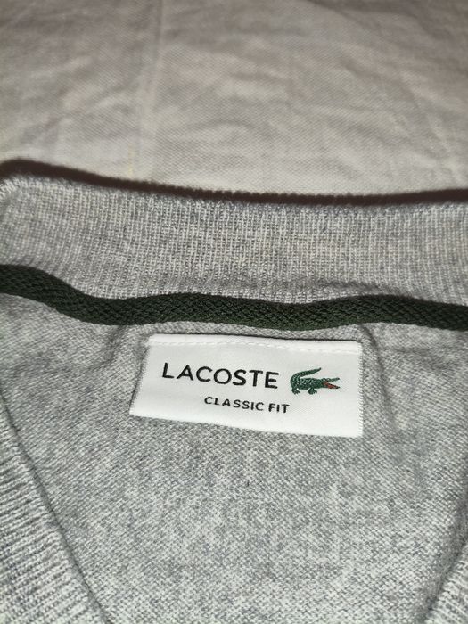 Pulover Lacoste mărime L/XL bărbat lâna wool lînă bluzon casual sport