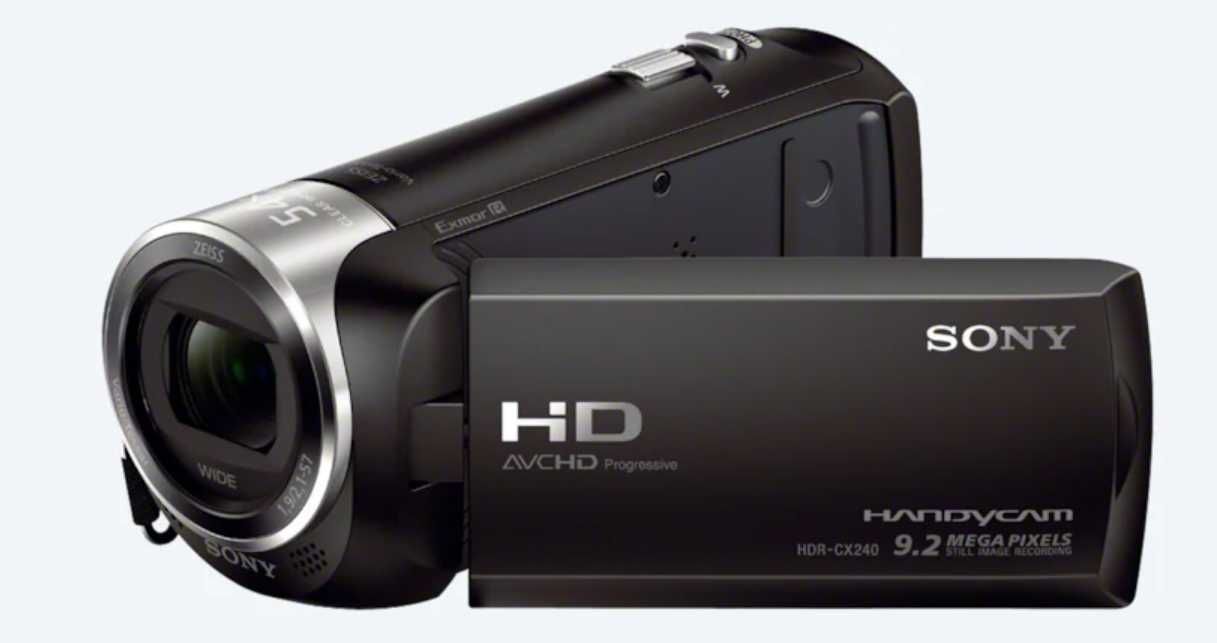 Камера Sony HDR-CX240E с широкоъгълен обектив | Сензор Exmor R® CMOS