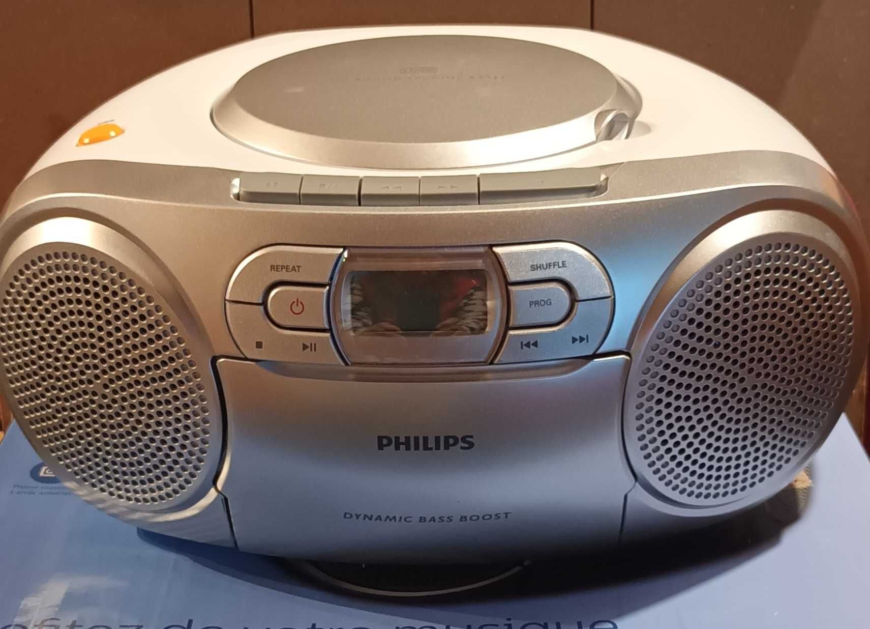 CD радиокасетофон Philips AZ127/12, Dynamic Bass, CD, Касета