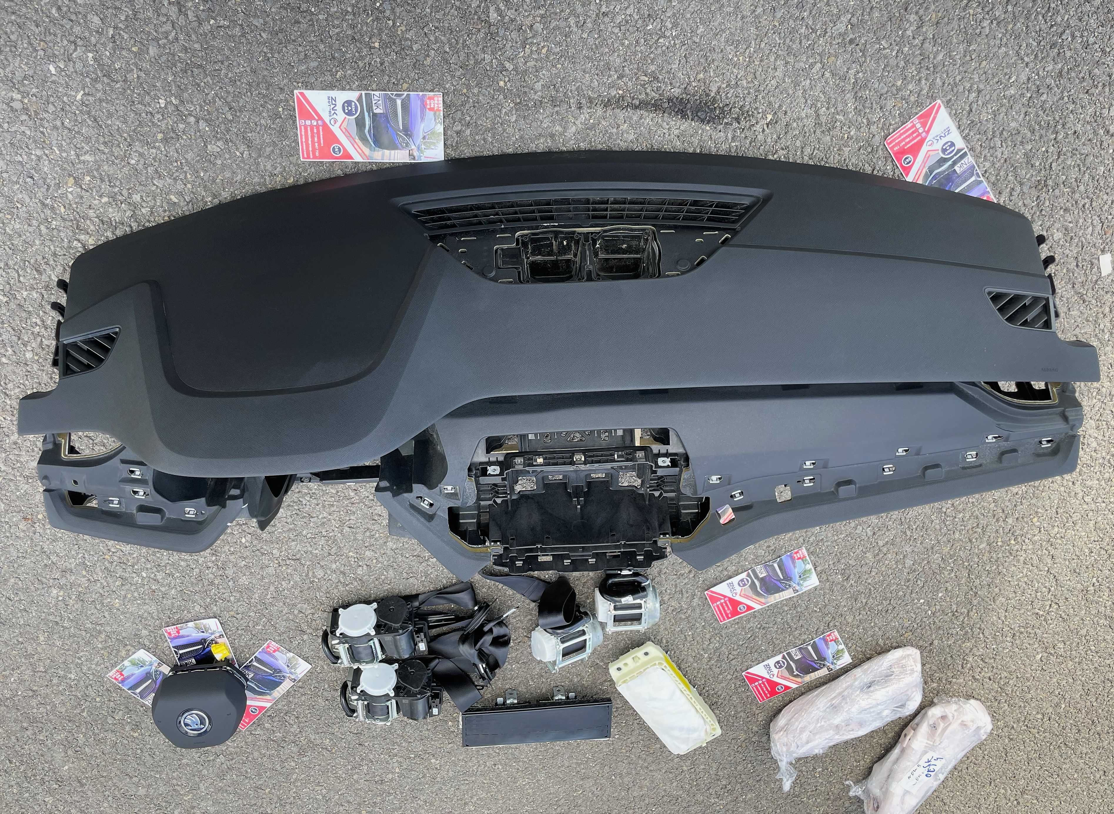 Skoda Octavia 4 2019+ kit airbag volan pasager plansa bord set centuri