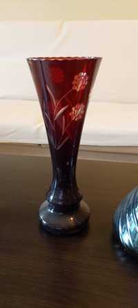 Vaza sticla rosie - 30 cm