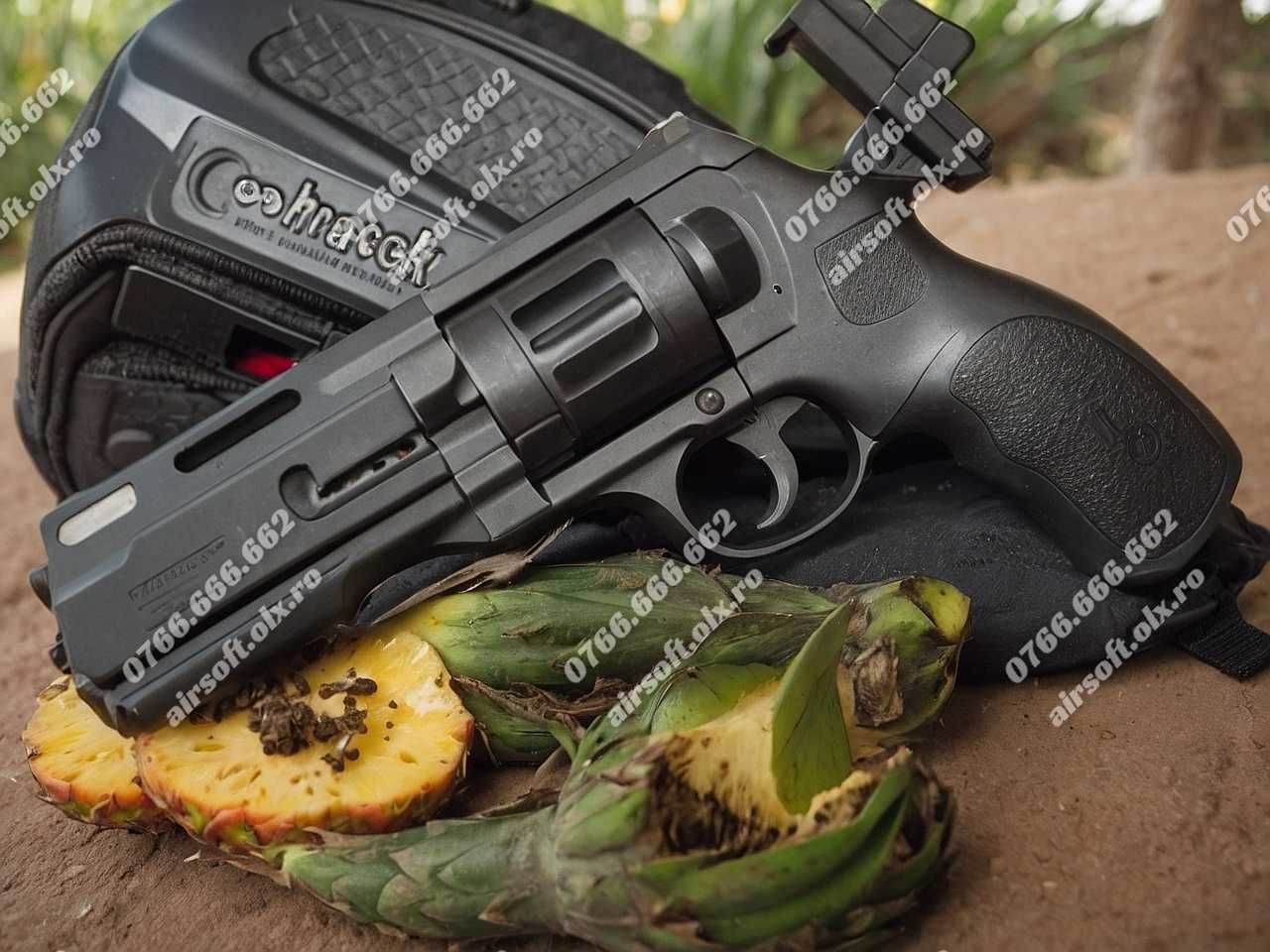 Pistol (25J~) Airsoft Aer Comprimat cu Co2-HDR V.3-MODIFICAT 50% pusca