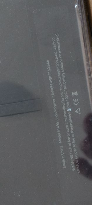 Baterie macbook a1496
