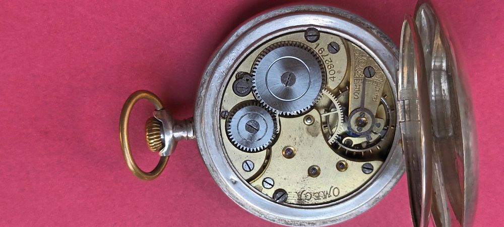 Ceas de buzunar Omega argint 800