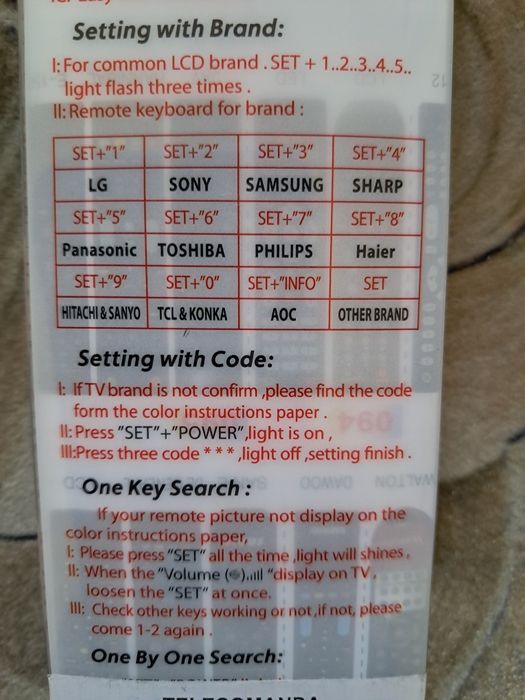 Telecomanda universală TV / LCD