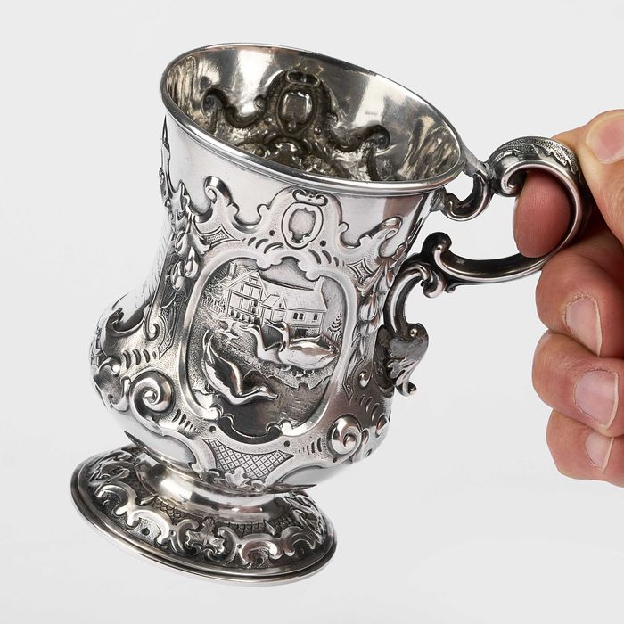 Halba din argint 925-Glasgow Scotia an 1863-300 ml-argintart.ro