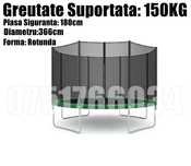 Trambulina Rotunda 366cm Curte Copii Capacitate 150KG LIVRARE GRATUITA