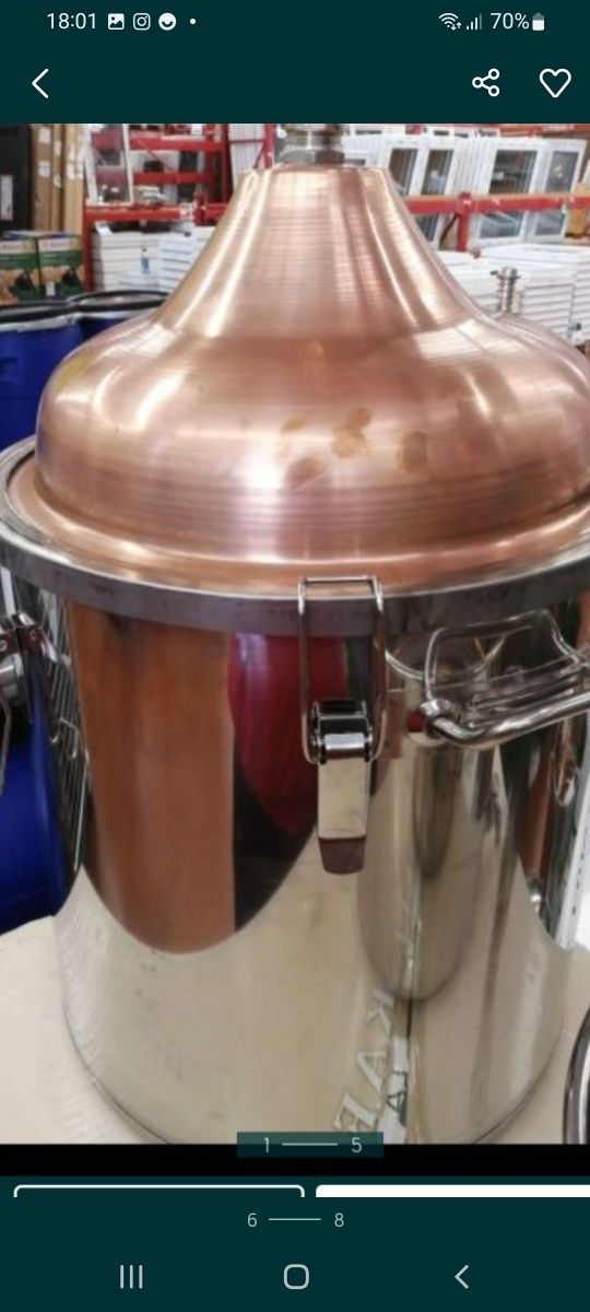 Cazan Țuică/ Pălincă,  complet 50 Litri Ofertă, 50L 2100 lei