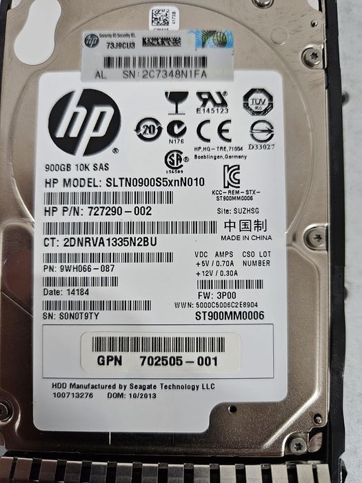 HDD 1 TB 10K SAS HP 2,5" + Caddy HP  1buc -disponibile 30- 1buc