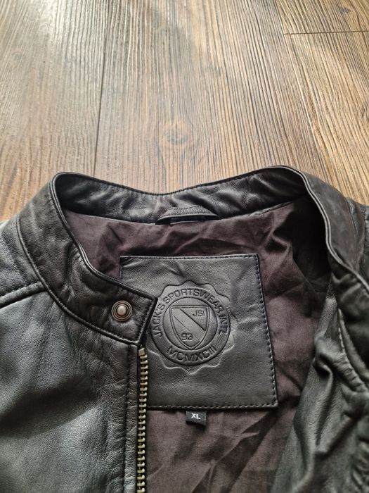 Страхотно мъжко кожено яке JACK SPORTWEAR размер XL , естествена кожа,