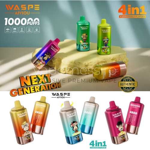Vape MTL WASPE 4IN1 cu 100.000 Pffuri display Arome Magnifice!