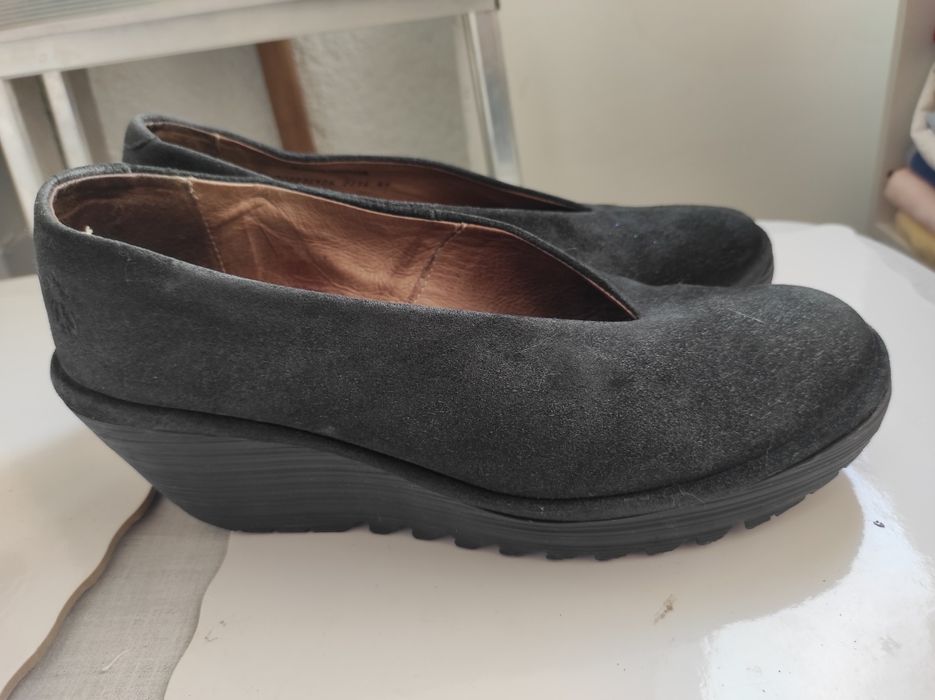 Platforme negre dama FLY LONDON