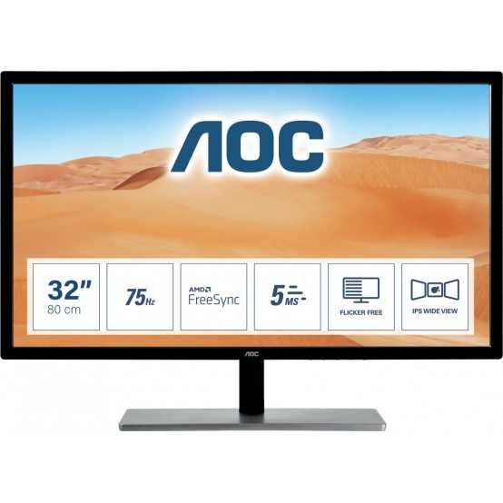 Monitor Gaming 75hz LED MVA AOC 31.5" negru, Q3279VWF