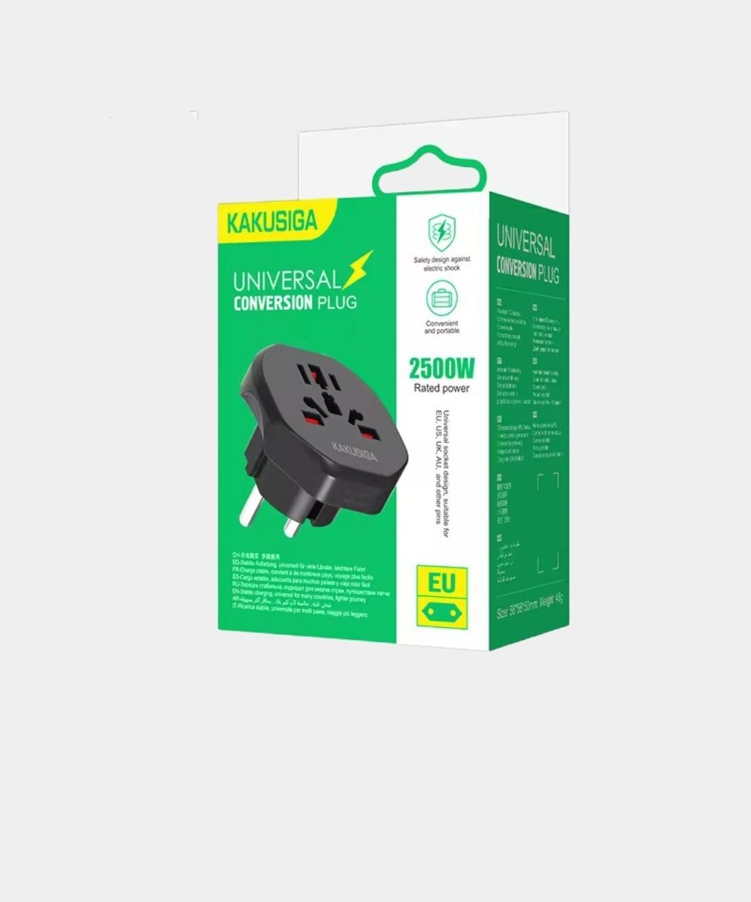 Переходник в розетку, терминатор Kakusiga 2500w max 10A, универсальный