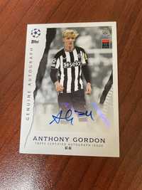 Подпис Anthony Gordon topps match attax 23/24
