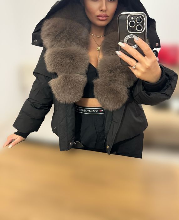 Geaca cu blana naturală