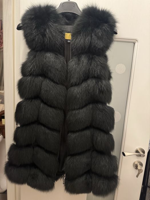 Vesta din blana naturala de vulpe