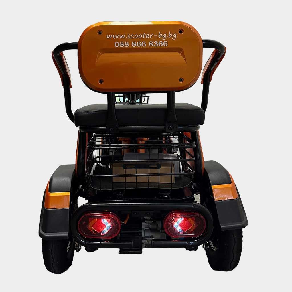 Електрическа триколка с три седалки EcoWay модел М19 бордо 20a