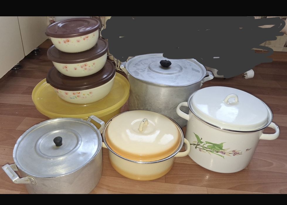 Продам посуду ,кастрюли,бокалы