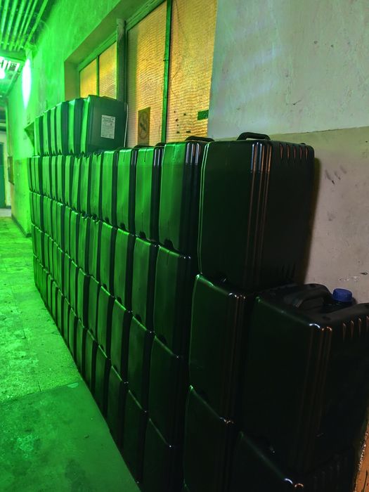 Canistre de plastic de 20 litri, negre