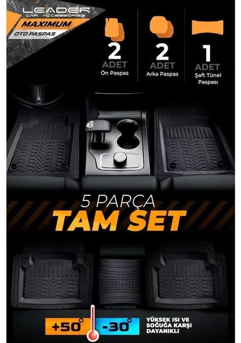 постелки гумени за кола тип леген 4d  maximum tt черни 5броя ...