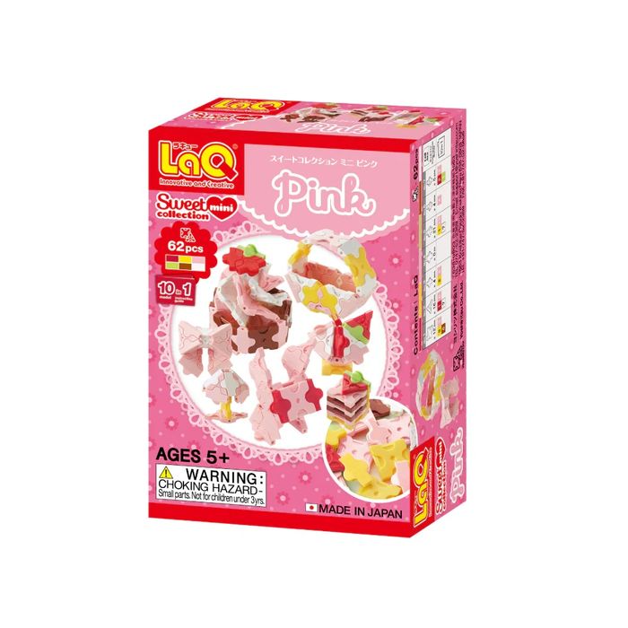 Японски Детски конструктор LaQ Sweet Collection MINI PINK, 62 части