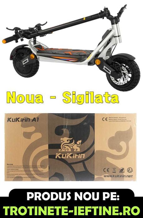KuKirin A1, NOUA, Motor 800W, IP54, Garantie, Ramburs