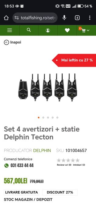 Vând senzori și statie delphin tecton 4+1,