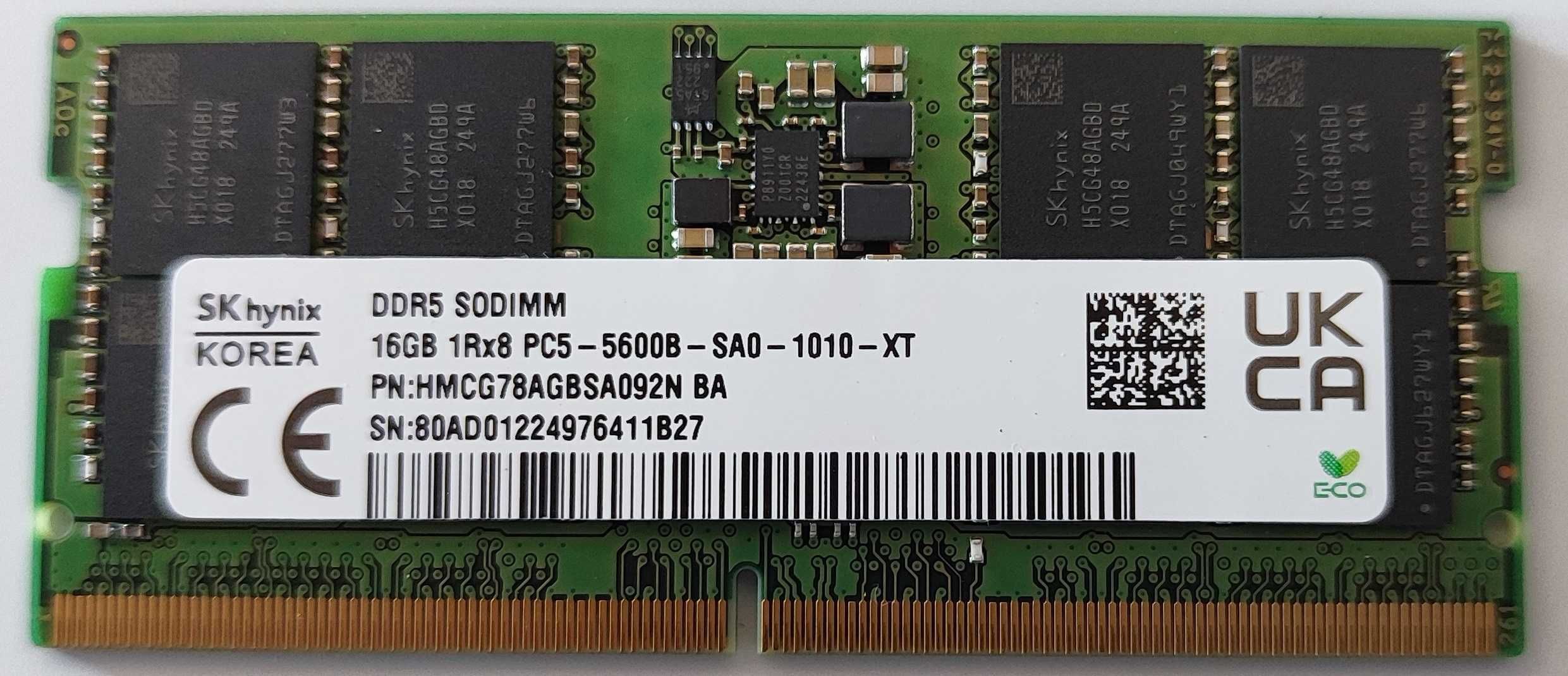 Продаю DDR5 16Gb 5600 Mhz для ноутбука или моноблока